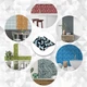 Мозаика из декоративного стекла Чёрно- 2200 Sticker Wall 298х298х4,5 мм серый (SW-00002369) - изображение 5