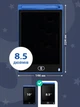 Дитячий графічний LCD планшет VMHouse електронний, дошка для малювання нотаток та записів 8.5" + стилус синій (0038-0003) - зображення 3