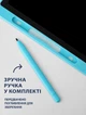 Детский графический LCD планшет VMHouse электронный, доска для рисования заметок и записей 8.5" + стилус голубой (0038-0006) - изображение 5