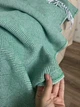 Плед хлопковый Крекер с кисточками зеленый 140х200 см - изображение 6