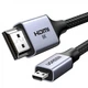 Кабель Ugreen HD164 Micro-HDMI to HDMI 2.1 (1m) Black (15516) - изображение 1