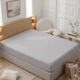 Велюровая простынь на резинке Koloco 180*200 + 25см Серая - изображение 1