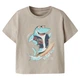 Футболка Name it Surfing Shark, колір бежевий, розмір 104 (261.13254708.CGRA) - зображення 1