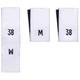 Этикетка тканая размерник 10 х 20 (40) мм 1+1 черная основа раз. 38 (M) WLS-102040-BW-38-M - изображение 2