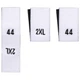 Этикетка тканая размерник 10 х 20 (40) мм 1+1 черная основа раз. 44 (2XL) WLS-102040-BW-44-2XL - изображение 2