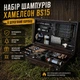 Подарочный набор шампуров в деревянном кейсе Хамелеон Gorillas BBQ для барбекю подарок мужу куму брату другу папе руководителю BS15 - изображение 1