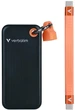 Dysk SSD Verbatim Pocket SSD 256GB USB-C 3.2 Gen 2 Type-C Black-Orange (23942324188) - obraz 2