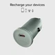 Ładowarka samochodowa SBS 25W USB-C PD Recycled Material GRS Turquoise Green (TECRPD25LBGRS) - obraz 3