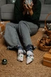 Шкарпетки Premier Socks: "Сніжна ніч", прикольні зимові шкарпетки, унісекс, 40-42 - изображение 3