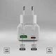 Мережевий зарядний пристрій SBS Flexi Wall Charger 45W PD USB-C USB-A White (TETRGANUSBTCFOLD45W) - зображення 3