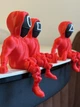 Комплект фигурок охранников Игра в кальмара Squid Game - подвижный набор 3 шт окружность квадрат треугольник 3D-печать - изображение 2
