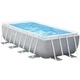 Каркасный бассейн Intex 26792 серый прямоугольный 488 х 244 х 107 см из ПВХ и стали на 10874 л с подстилкой лестницей фильтром 3785 л/ч и тентом (9-163-26792) - изображение 2