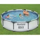 Каркасный бассейн Bestway 56408 серый круглый на 4678 л из ПВХ и стали с картриджным фильтр-насосом 1250 л/ч 305х76 см (9-163-56408 BW) - изображение 8