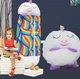 Детский спальный мешок-плюшевая игрушка подушка Единорог Baby sleeping bag Size S WHITE 3в1 теплый - изображение 3