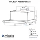 Витяжка MINOLA HTL 6714 WH 1100 LED - изображение 8