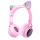 Бездротові Bluetooth навушники HOCO W27 Cheerful Cat ear Wireless headphones Pink - зображення 1
