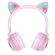 Бездротові Bluetooth навушники HOCO W27 Cheerful Cat ear Wireless headphones Pink - зображення 2