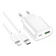 Мережевий зарядний пристрій Hoco C109A 1USB-C/1USB PD/QC 20W+Type-C to Lightning - зображення 6