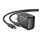 Мережевий зарядний пристрій Hoco CS24A 1USB-C PD/QC 25W+Type-C to Type-C - зображення 4