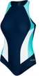 Купальник слитный для женщин Aqua Speed NINA 6408 темно-синий, бирюзовый, белый Жин 40 - изображение 1
