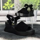 Босоножки женские KDSL черные замшевые на платформе 36р (23,5 см) 8515 - изображение 2