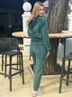 Женский велюровый спортивный костюм, цвет изумрудный, 62 - изображение 4