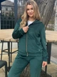 Женский велюровый спортивный костюм, цвет изумрудный, 62 - изображение 6