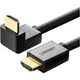 Кабель Ugreen HD103 HDMI to HDMI 90-Degree Right-Angle V2.0 1m Black (10172) [63384] - зображення 3