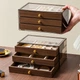 Шкатулка органайзер для зберігання ювелірних виробів Jewelry Box скринька з відділеннями для прикрас - зображення 6