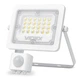 Прожектор LED, Videx, White, 10 Вт, 1000 Лм, з датчиком руху та освітленості (VL-F2e105W-S) - зображення 1