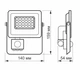 Прожектор LED, Videx, White, 10 Вт, 1000 Лм, з датчиком руху та освітленості (VL-F2e105W-S) - зображення 5