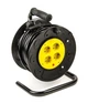 Подовжувач мережевий на котушці PowerPlant, 4 розетки, 40 м, Black (PPRA08M400S4) - зображення 1