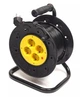 Подовжувач мережевий на котушці PowerPlant, 4 розетки, 15 м, Black (PPRA10M150S4) - зображення 1