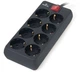 Фільтр мережевий REAL-EL RS-8 Protect, 8 розеток, 1.8 м, Black (EL122300021) - зображення 4