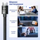 Кабель HDMI Ugreen HD150 HDMI 2.1 10 м 8K 60Гц 48 Гбіт/с нейлонове обплетення Чорний (95966) - зображення 4