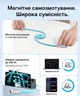 Кабель Vention USB-C - USB-C магнітний плоский 240 Вт PD 3.2 1 м Чорний (TSBBF) - зображення 3