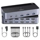 KVM-переключатель Ugreen AK500 HDMI на 2 ПК и 2 монитора USB 3.0 4K 60Гц Темно-серый (85719) - изображение 1