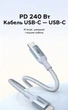 Кабель Ugreen L534 USB-C - USB-C PD 3.1 240 Вт E-Marker 2 м Сріблясто-блакитний (75732) - зображення 11