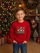 Новорічний дитячий світшот для хлопчика 4 роки, зріст 104 Merry Christmas червоний на байці - зображення 5