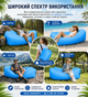 Надувной шезлонг ламзак 240х70 см Air Sofa Голубой - портативный надувной диван кровать для пляжа, кемпинга и отдыха - изображение 6