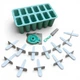 Многоразовая силиконовая форма для приготовления мороженого и фруктового льда KAR142 Зеленая на 12 порций с палочками - изображение 5