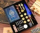 Набір для письма Гаррі Поттер "магічне перо" Harry Potter "magic feather pen" з печатками та синім пером - изображение 1