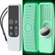 Силиконовый защитный чехол AhaStyle для пульта Apple TV Siri Remote (1st Gen) с держателем для AirTag Светится в темноте Голубой - изображение 1