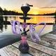 Кальян Hookah Dafna 0151-2 Lilac Plus высотой 41 см на 2 персоны - изображение 1