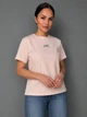 Футболка женская A-NIUSHOW 30166 с бантиком из камней оверсайз one size розовая - изображение 1