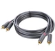 Кабель UGREEN AV104 2 RCA Male to 2 RCA Male Audio Cable 1m Black (30747) - изображение 2