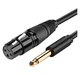 Кабель UGREEN AV131 6.35 Male to XLR Female Cable 2m Black (20719) - изображение 1