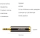 Переходник UGREEN AV168 3.5mm Male to 6.35mm Female Black (60711) - изображение 4