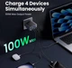 Зарядное устройство UGREEN X565 Nexode 100W 3xType-C PD, 1xUSB-A GaN Charger Grey (35043) - изображение 3