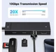 USB-хаб UGREEN CM806 USB-C to 2xUSB-A + 2xUSB-C 3.2 Gen2 10Gbps Black (35583) - зображення 6